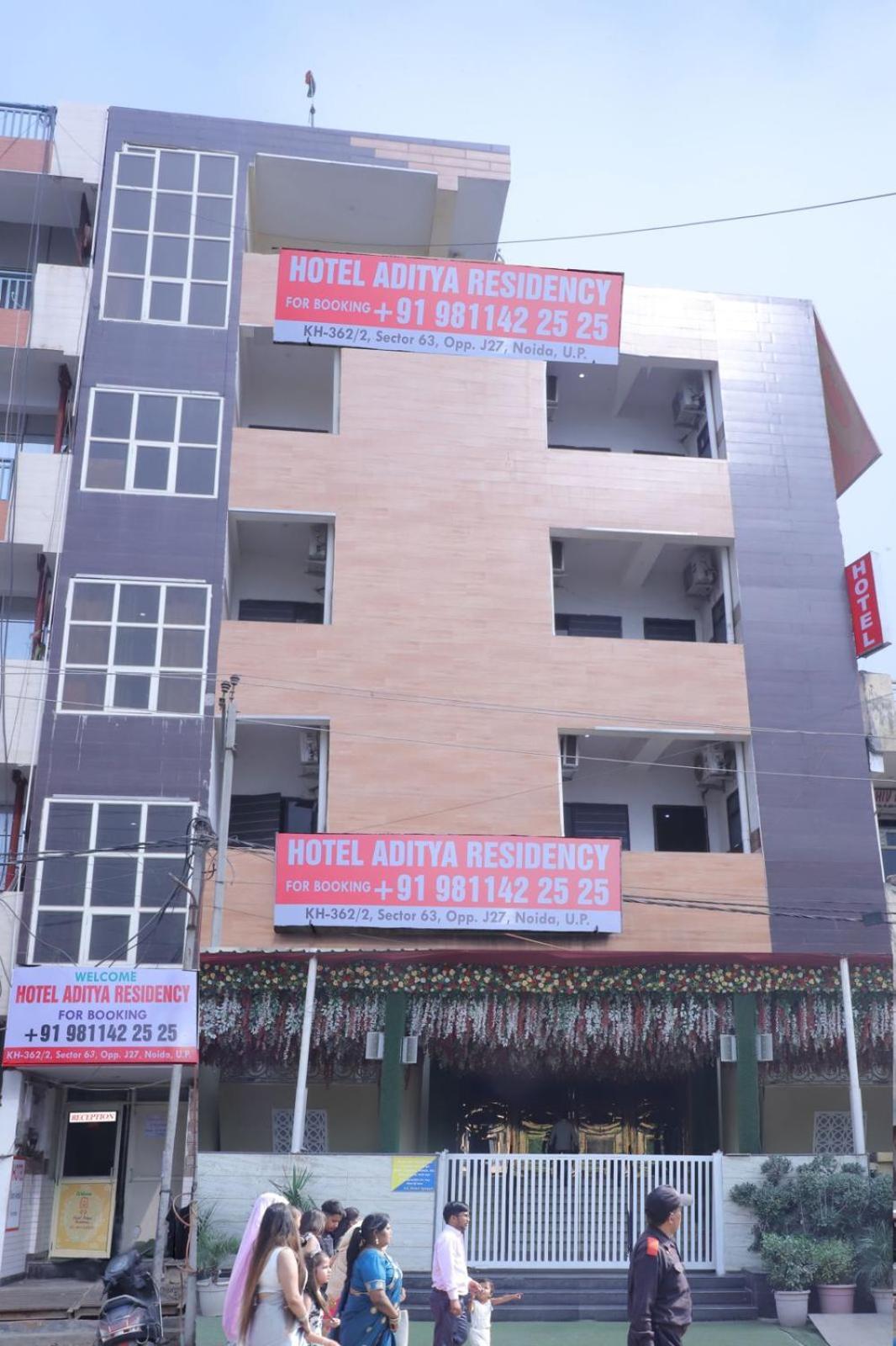 Hotel Aditya Residency Near Sector 63 Metro Station Нойда Экстерьер фото